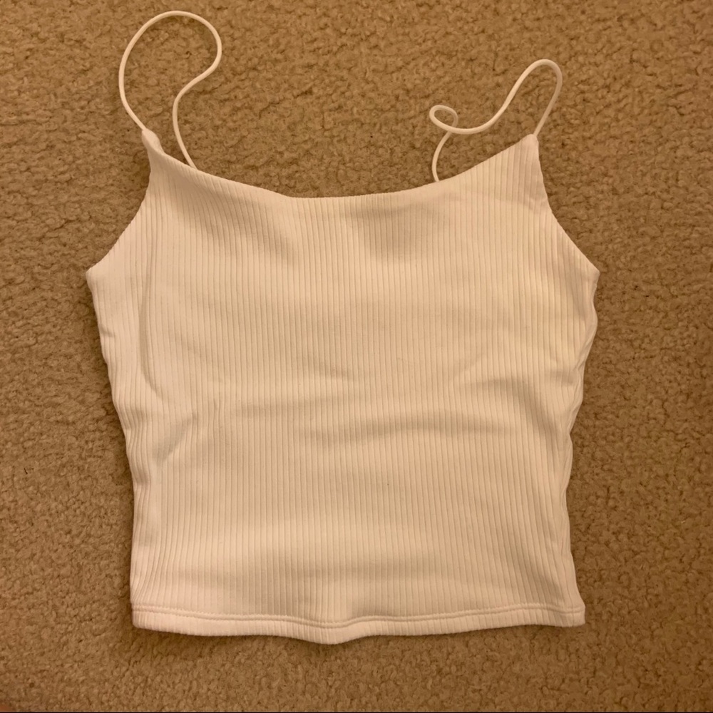 garage ribbed spaghetti strap tank top